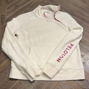 Peloton Off-White Pullover with pink Details